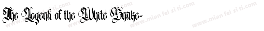 The Legend of the White Snake字体转换